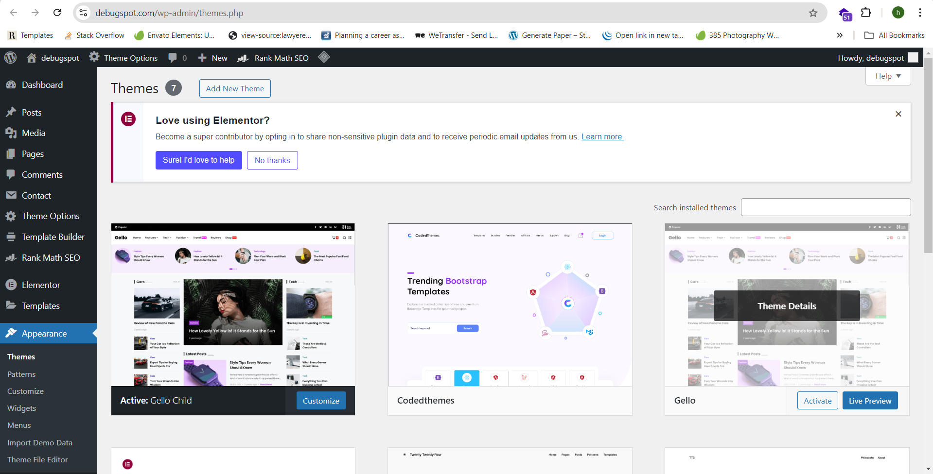 create child theme