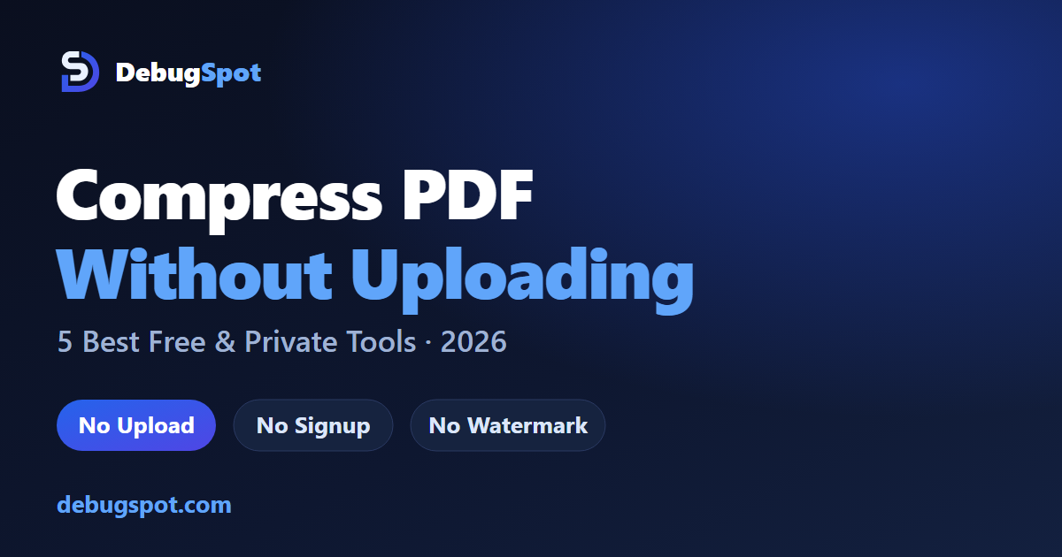 Compress PDF without uploading - free and private