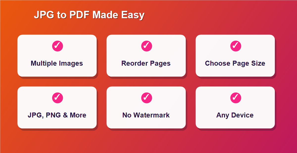 JPG to PDF converter features