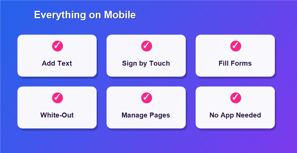 Edit PDF on mobile features