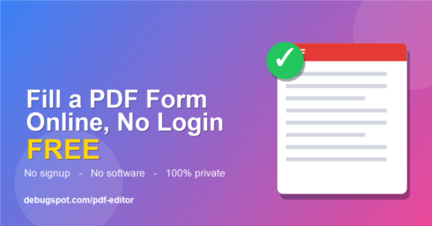 Fill PDF form online free no login