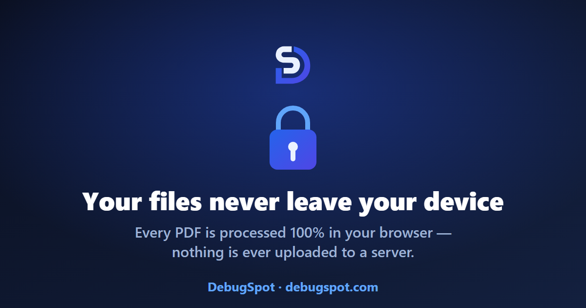 iLovePDF alternative that keeps files private - processed in your browser