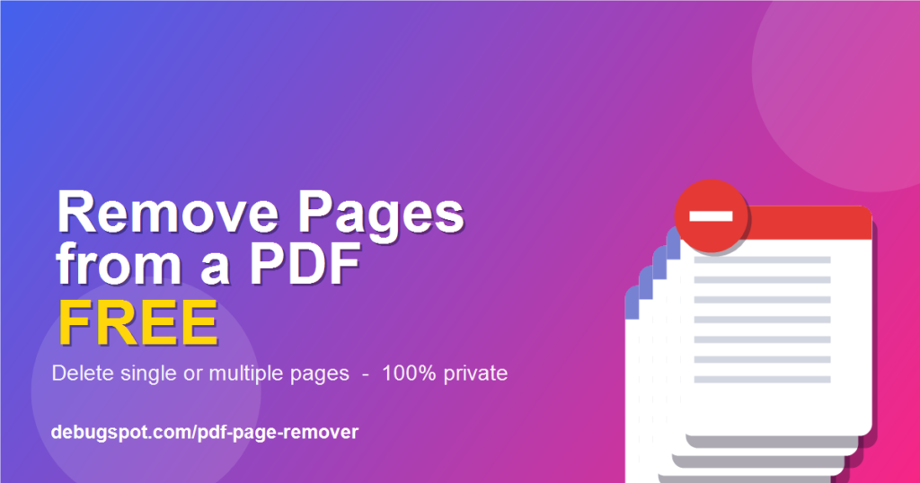 Remove pages from PDF free online tool