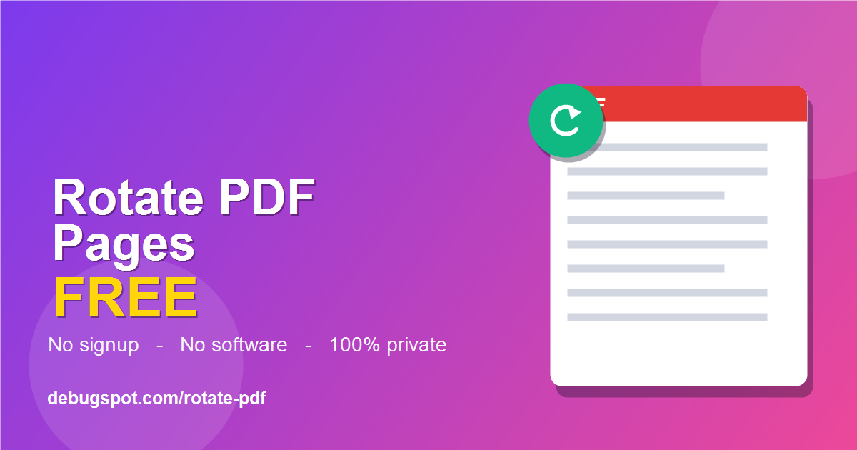 Rotate PDF pages free online