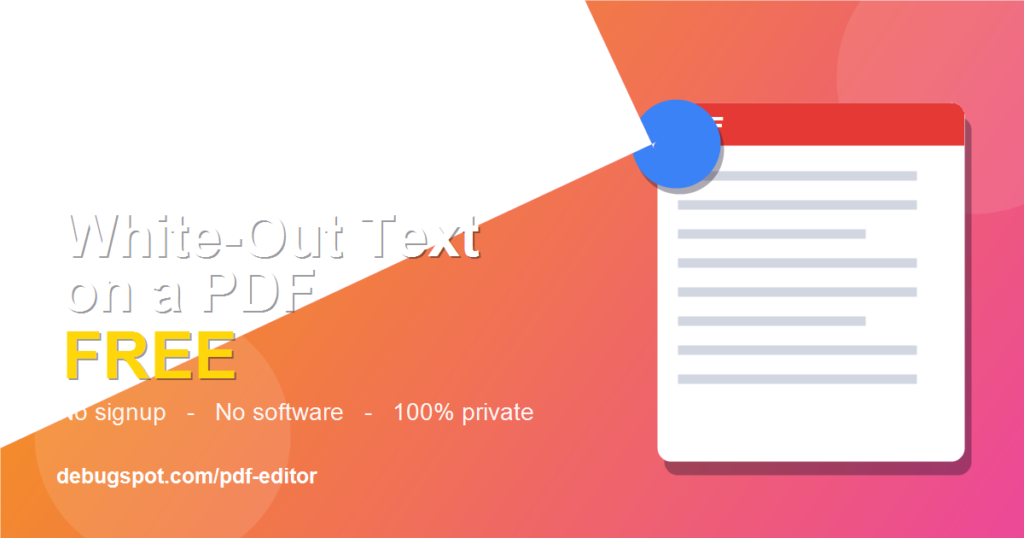 White out text on PDF free