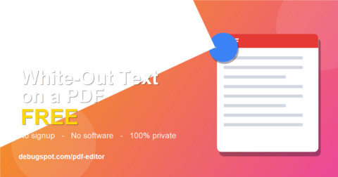 White out text on PDF free