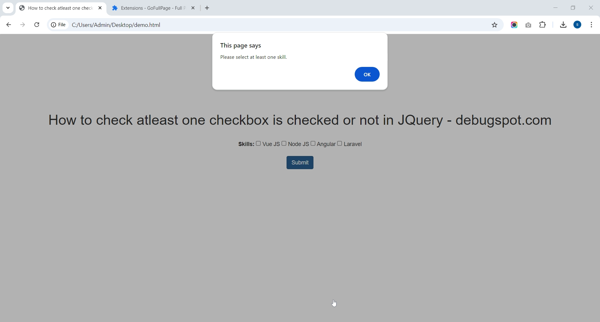 checkbox-require-validation-jquery
